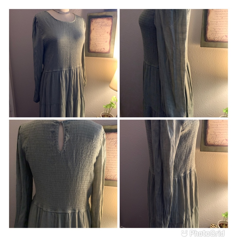 Long Sleeve green dress